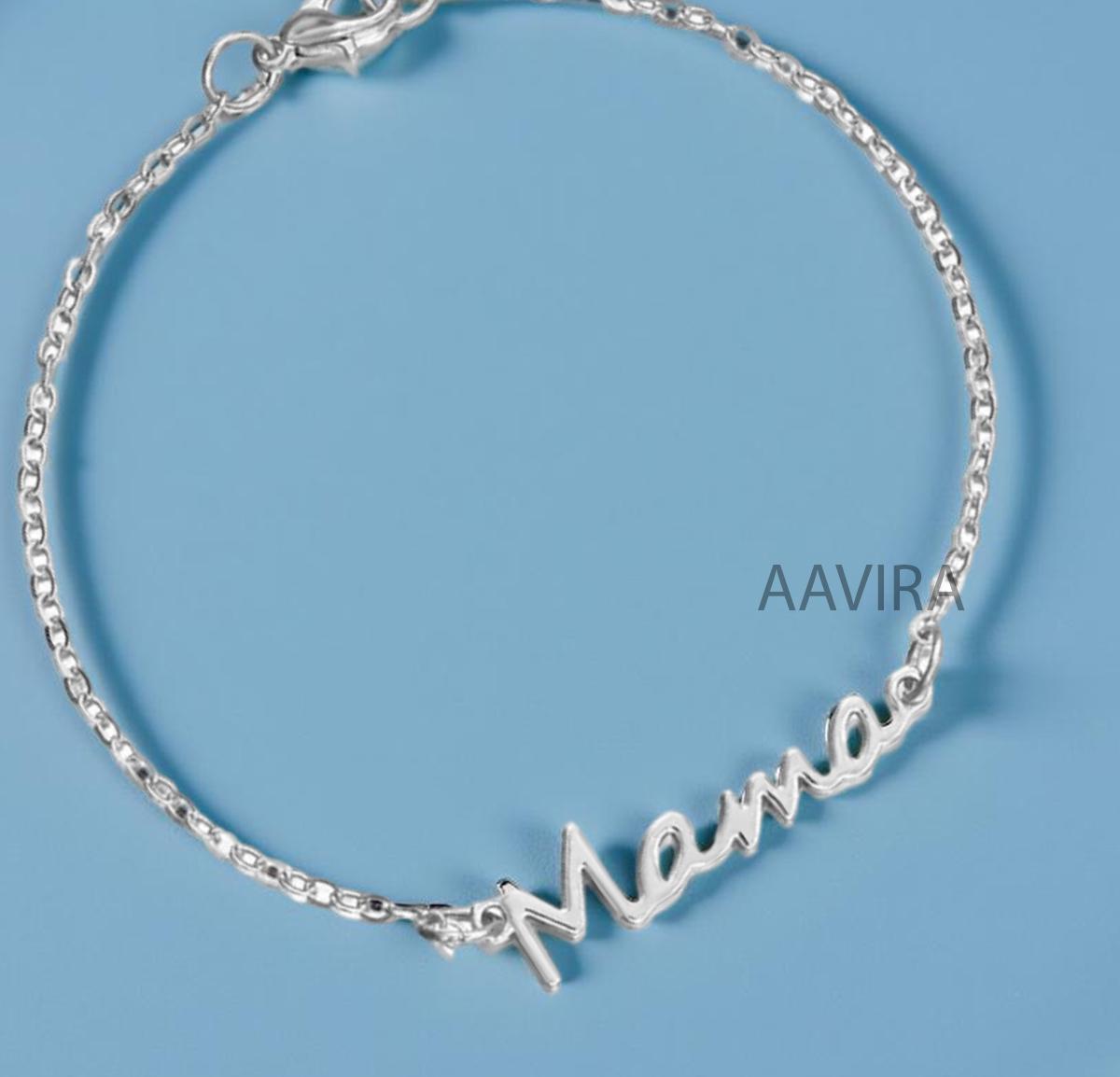 Dainty Mama Bracelet, Delicate Chain Mom Bracelet, New Mom Bracelet, Silver Mama Bracelet for Mom, 925 Sterling Silver Bracelet, Wife Gifts