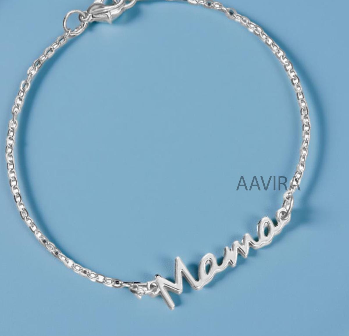 Dainty Mama Bracelet, Delicate Chain Mom Bracelet, New Mom Bracelet, Silver Mama Bracelet for Mom, 925 Sterling Silver Bracelet, Wife Gifts