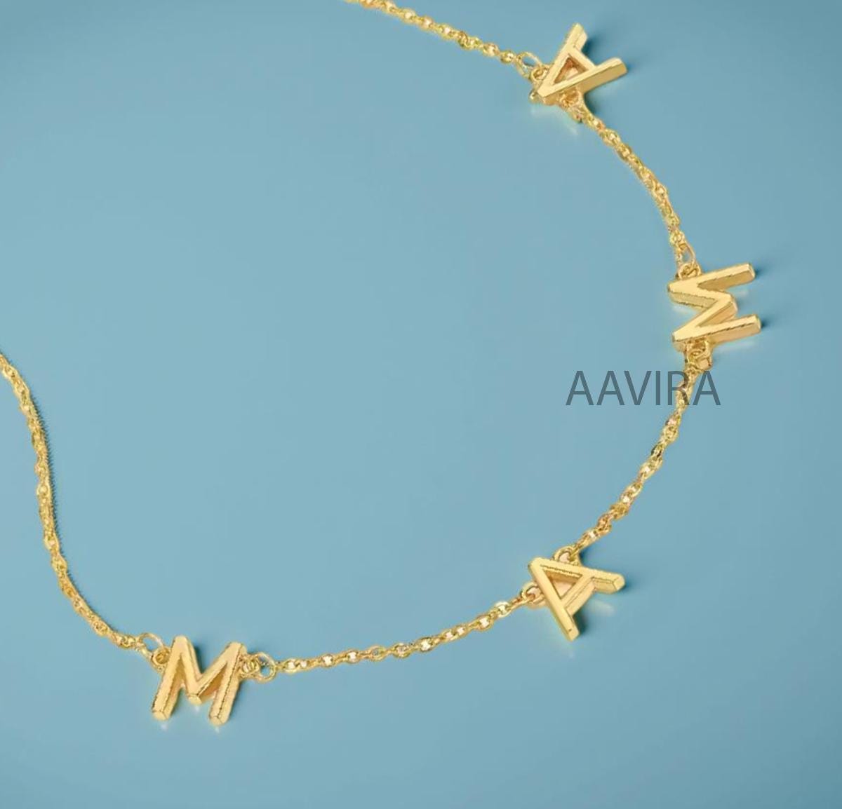Personalized MAMA Initial Necklace, Letter Necklace, Name Necklace, Dainty Name Mother's Day, Birthday Gift Jewelry for Mom, Custom Necklace
