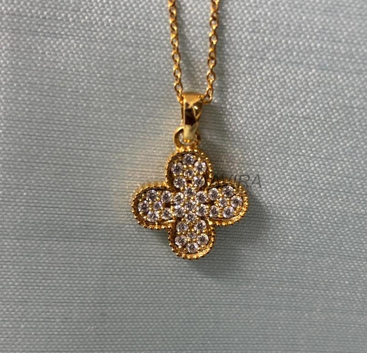 Moissanite Diamond Pendant Necklace, Trendy Diamond Pendant, Charm Pendant, Floral Pendant, Cluster Diamond Pendant, Perfect Gift for Mom