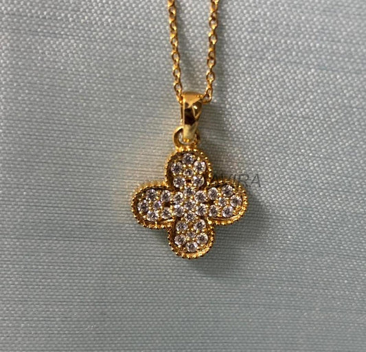 Moissanite Diamond Pendant Necklace, Trendy Diamond Pendant, Charm Pendant, Floral Pendant, Cluster Diamond Pendant, Perfect Gift for Mom