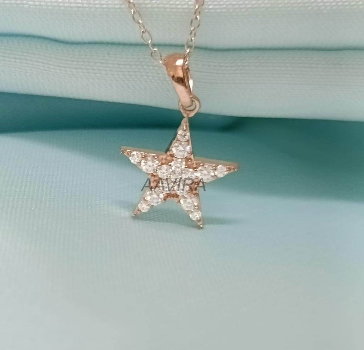 Dainty Star Pendant Necklace, Minimalist Star Necklace, Diamond North Star Necklace, Star Pendant, Celestial Star, Mother's Day Gifts
