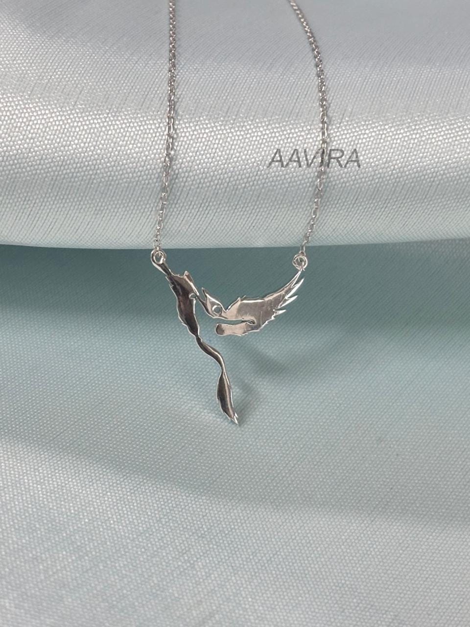 Unique Phoenix Necklace, 925 Sterling Silver, Phoenix Jewelry For Women's, Firebird Necklace, Mythology Necklace, Inspirational Gift For Her