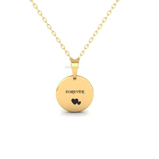 FOREVER Couple Necklace With Chain, Custom Pendant, Personalized Engraved Necklace, Lover Gift, Perfect Gift For Couple, Unisex Pendant