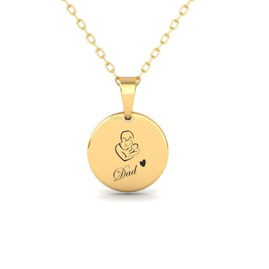 DAD Initials Necklace, Personalized Necklace, Engraved Custom name, Custom Name Necklace for Dad, Necklace for Dad Gift for Father's Day