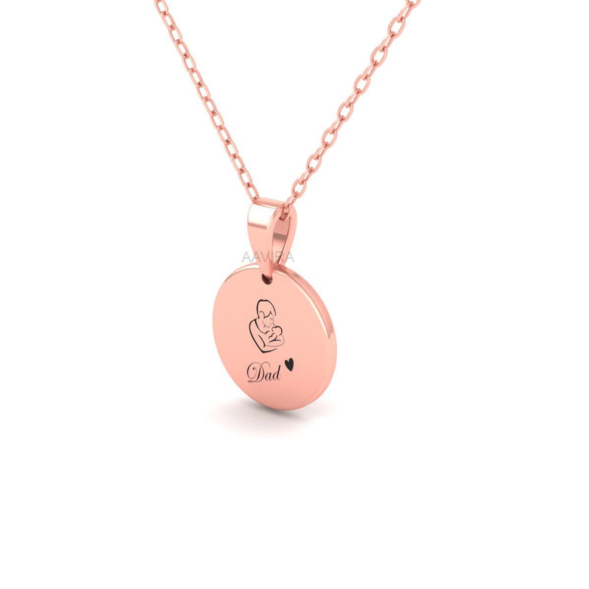 DAD Initials Necklace, Personalized Necklace, Engraved Custom name, Custom Name Necklace for Dad, Necklace for Dad Gift for Father's Day