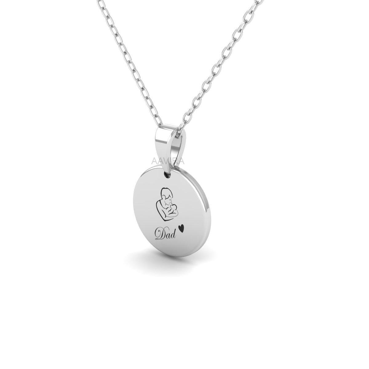 DAD Initials Necklace, Personalized Necklace, Engraved Custom name, Custom Name Necklace for Dad, Necklace for Dad Gift for Father's Day