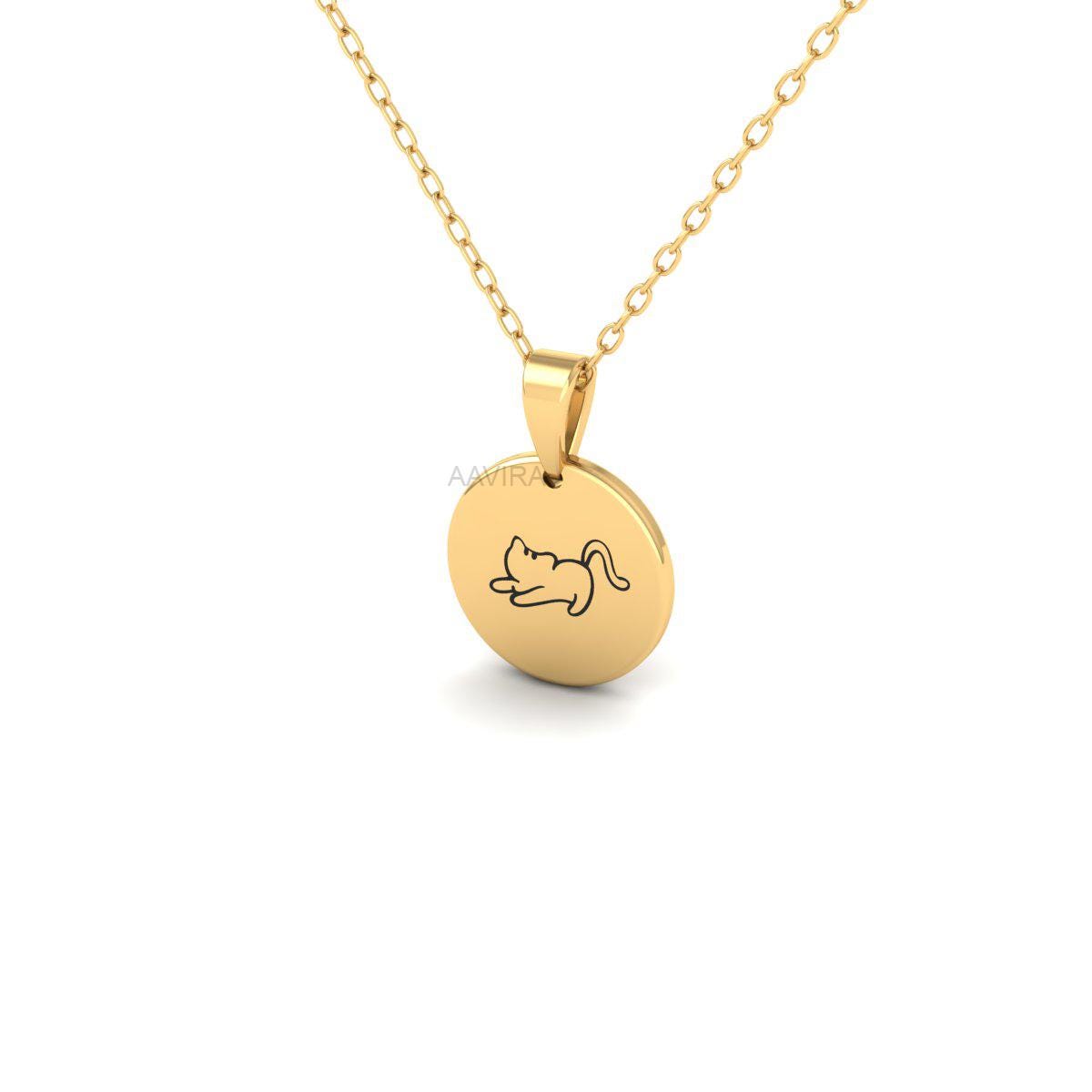 Unique Gift for Cat Lover Pendant, Personalized Cat Name Necklace, Custom Engraved Pet Jewelry, Cute Animal Charm Pendant, Cat Lover Gift
