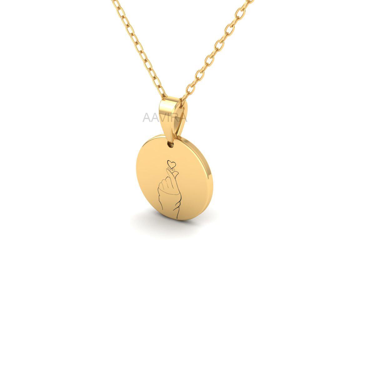 Korean Heart Pendant Necklace for Women, Love Necklace, Korean Heart Necklace, Love Sign Charm, Korean jewelry, Love Necklace, Heart Pendant