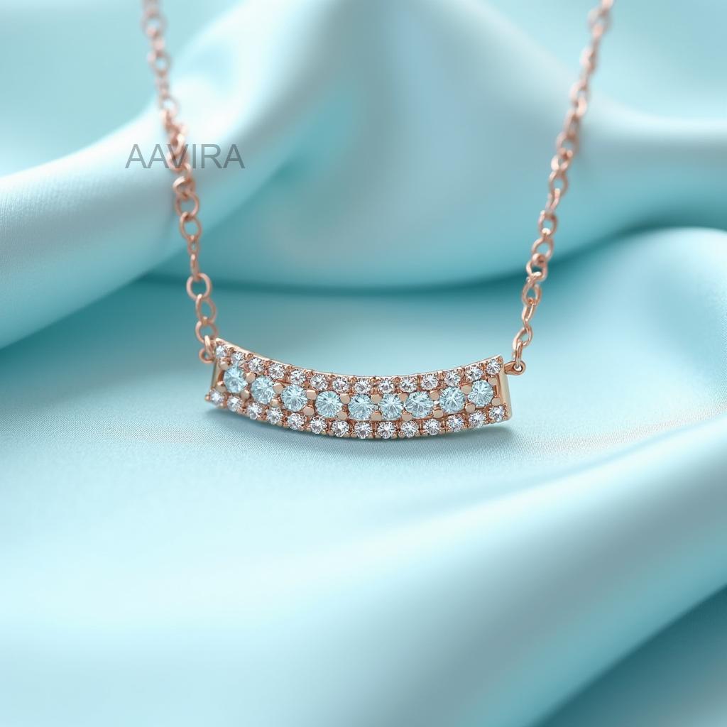 Diamond Dainty Bar Necklace, Round shaped Bar Necklace, Diamond Bar Necklace, Diamond Necklace, Layering Necklace, Pendant, Gift for Her