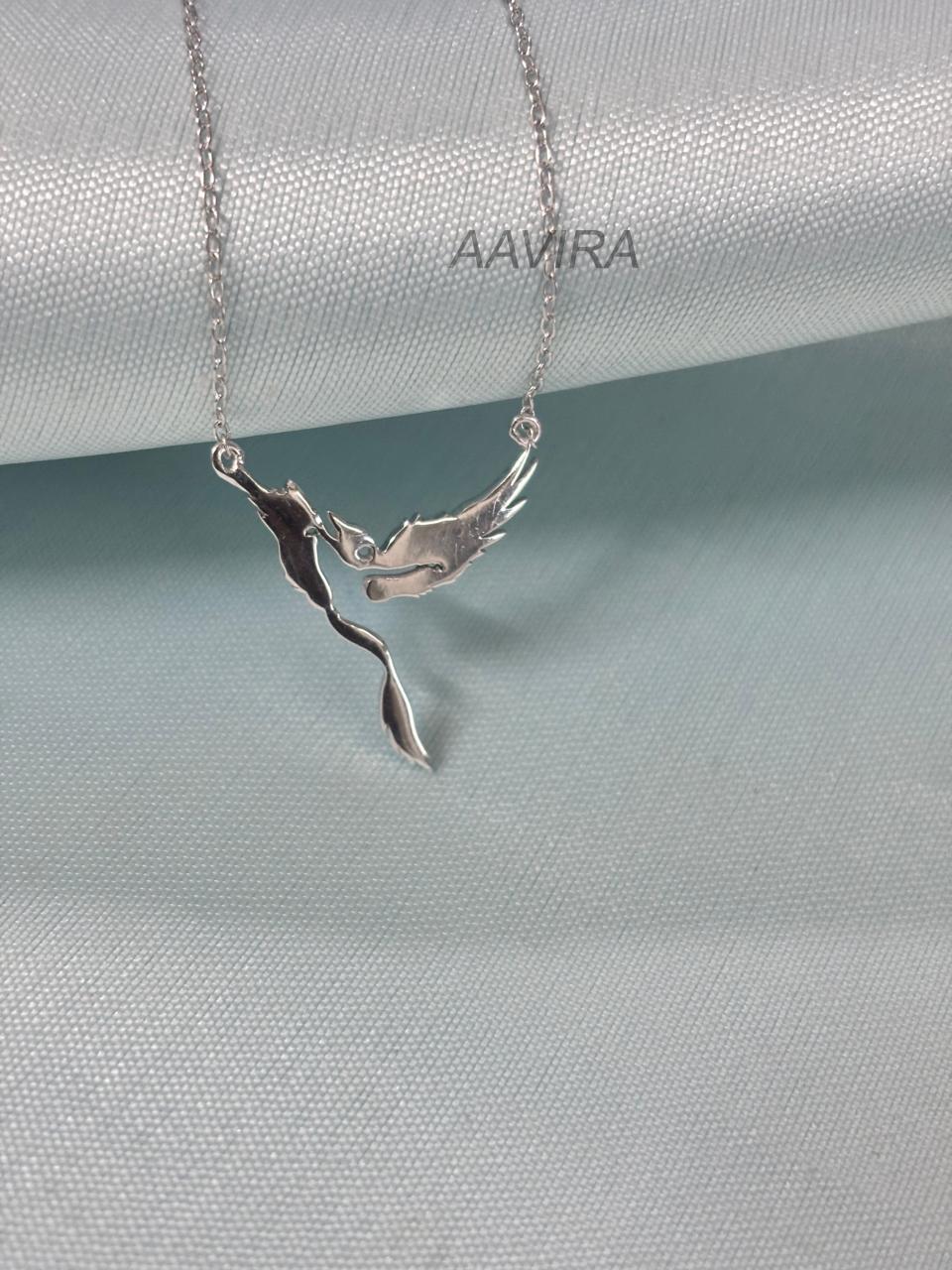 Unique Phoenix Necklace, 925 Sterling Silver, Phoenix Jewelry For Women's, Firebird Necklace, Mythology Necklace, Inspirational Gift For Her