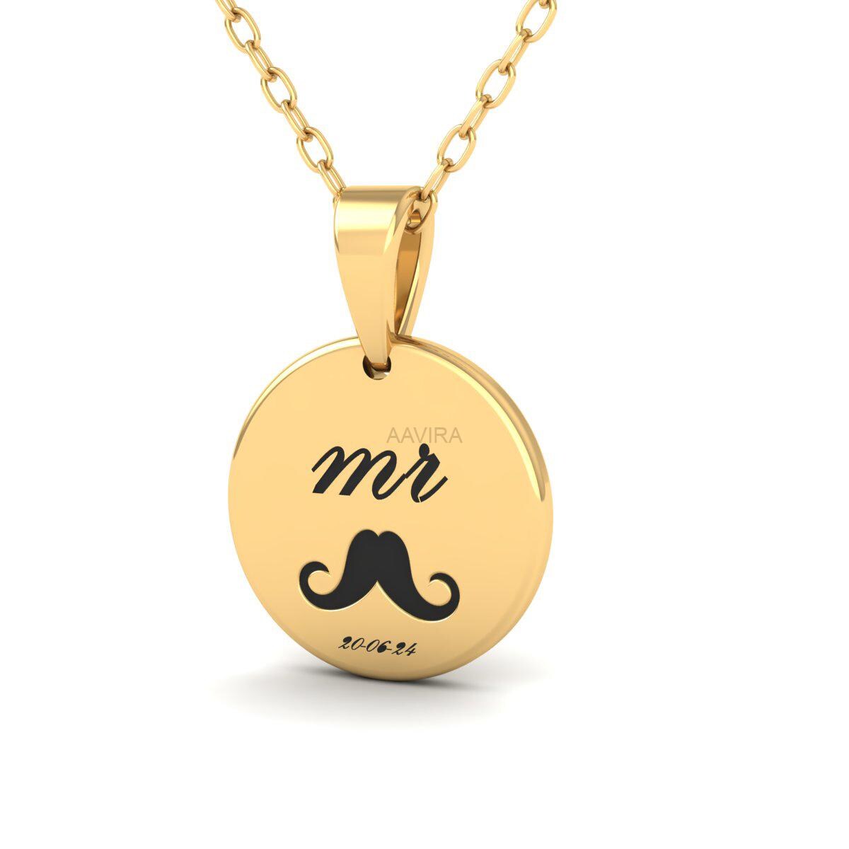 Personalized Text Name necklace for men, Engraved Custom name Men Necklace, Personalized Gift For Dad, Husband Gift, Gift For Dad