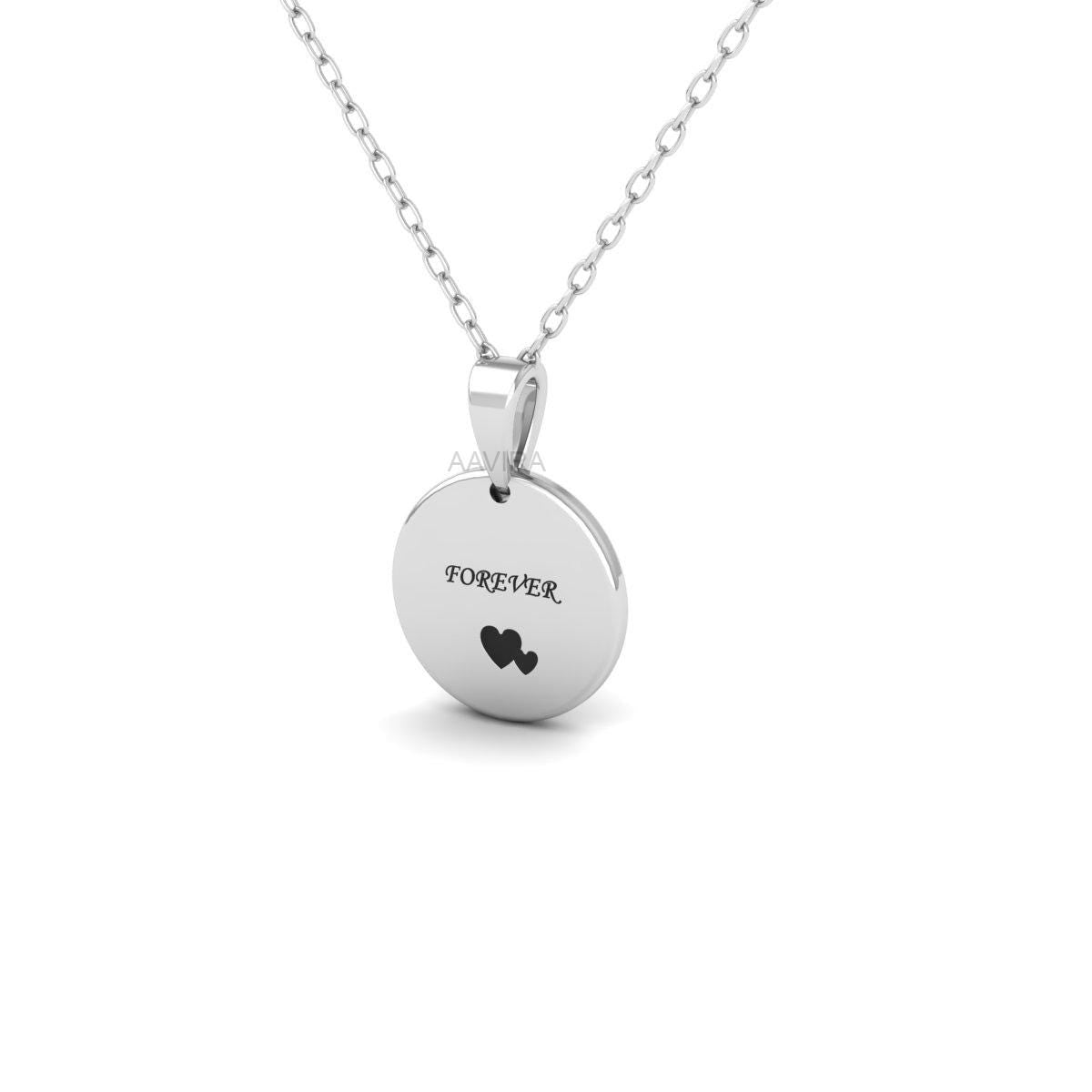 FOREVER Couple Necklace With Chain, Custom Pendant, Personalized Engraved Necklace, Lover Gift, Perfect Gift For Couple, Unisex Pendant