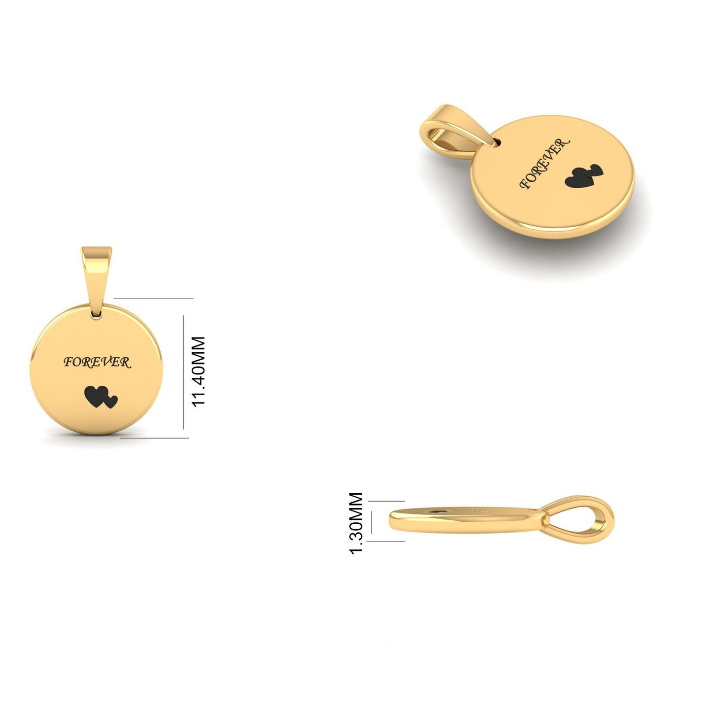 FOREVER Couple Necklace With Chain, Custom Pendant, Personalized Engraved Necklace, Lover Gift, Perfect Gift For Couple, Unisex Pendant
