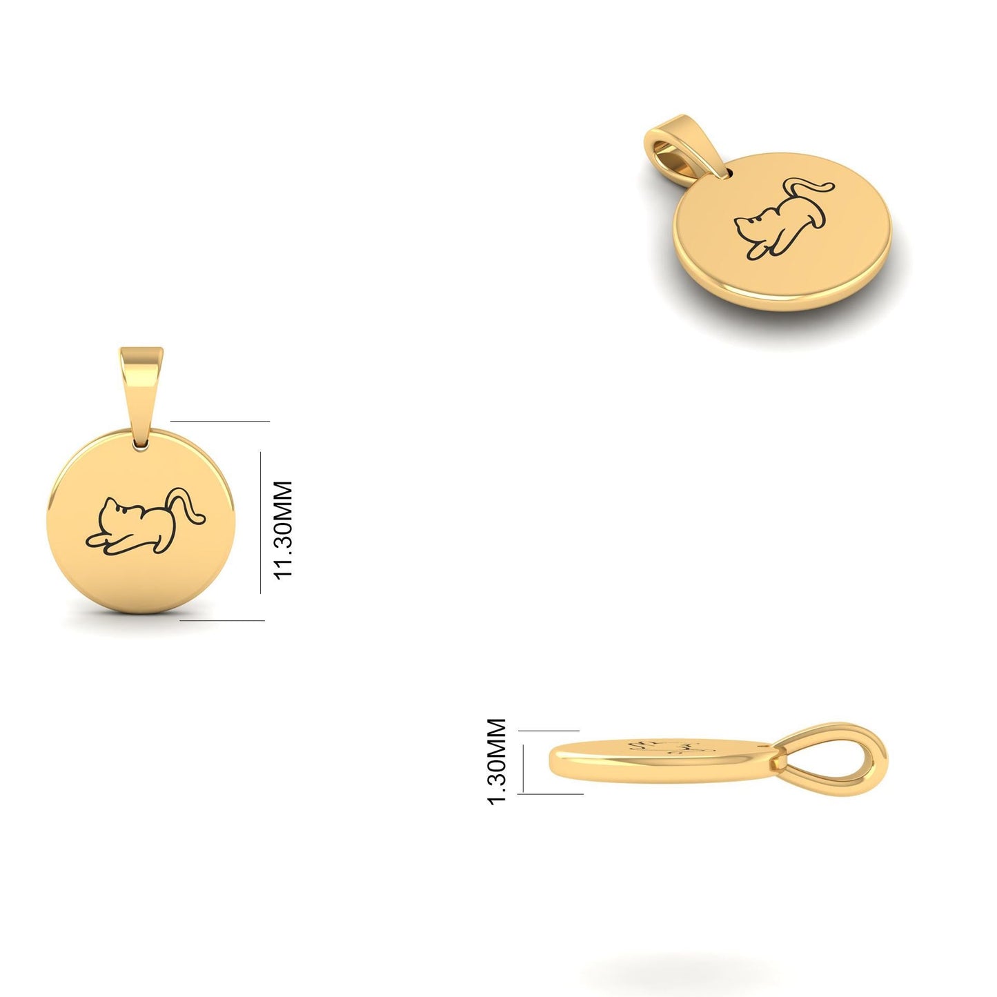 Unique Gift for Cat Lover Pendant, Personalized Cat Name Necklace, Custom Engraved Pet Jewelry, Cute Animal Charm Pendant, Cat Lover Gift