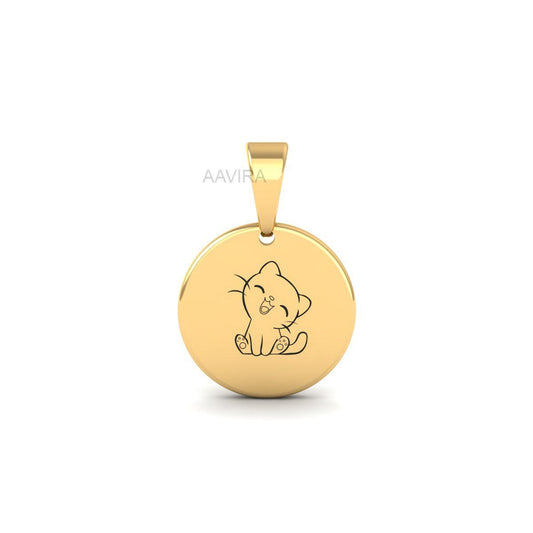 Cat Lover Pendant, Personalized Necklace, Custom Engraved Pet Jewelry, Cute Animal Charm Pendant, Cat Lover Gift,  Cat Lover Gift for Her