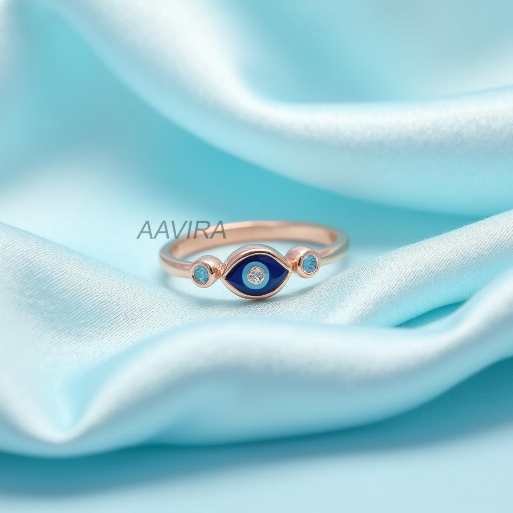 Evil Eye Ring | Dainty Protection Ring | Good Luck Charm Gift for Her | Everyday Spiritual Jewelry | Delicate Ring | Lucky Charm Ring