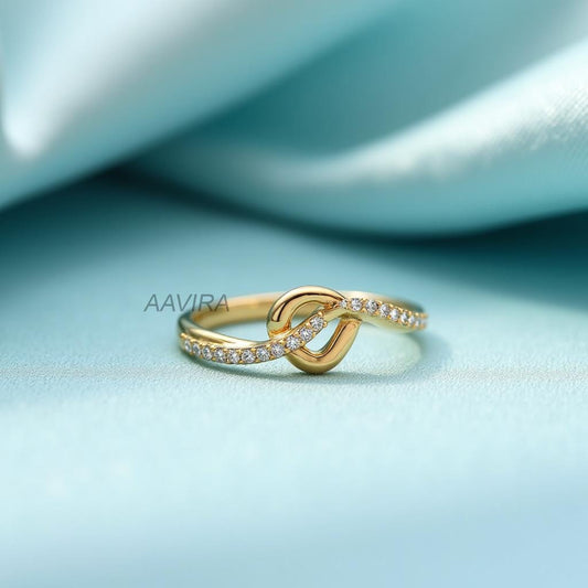 Love Knot Ring | Diamond Simulant Knot Ring | Minimalist Promise Ring | Dainty Stackable Everyday Ring | Friendship Knot | Gift for Her