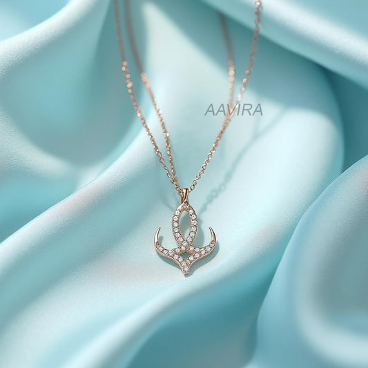 Khanda Diamond Pendant Necklace, Sikhism Symbol Charm Pendant, Religious Customized Pendant, Daughter Gifts, Wedding Gifts, Graduation Gifts
