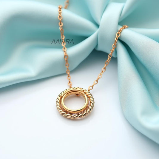 Multi Circle Diamond Twist Pendant Necklace, Graduation Gift, Small pendant Necklace, Birthday Jewelry For Her, Birthday Gifts for Women
