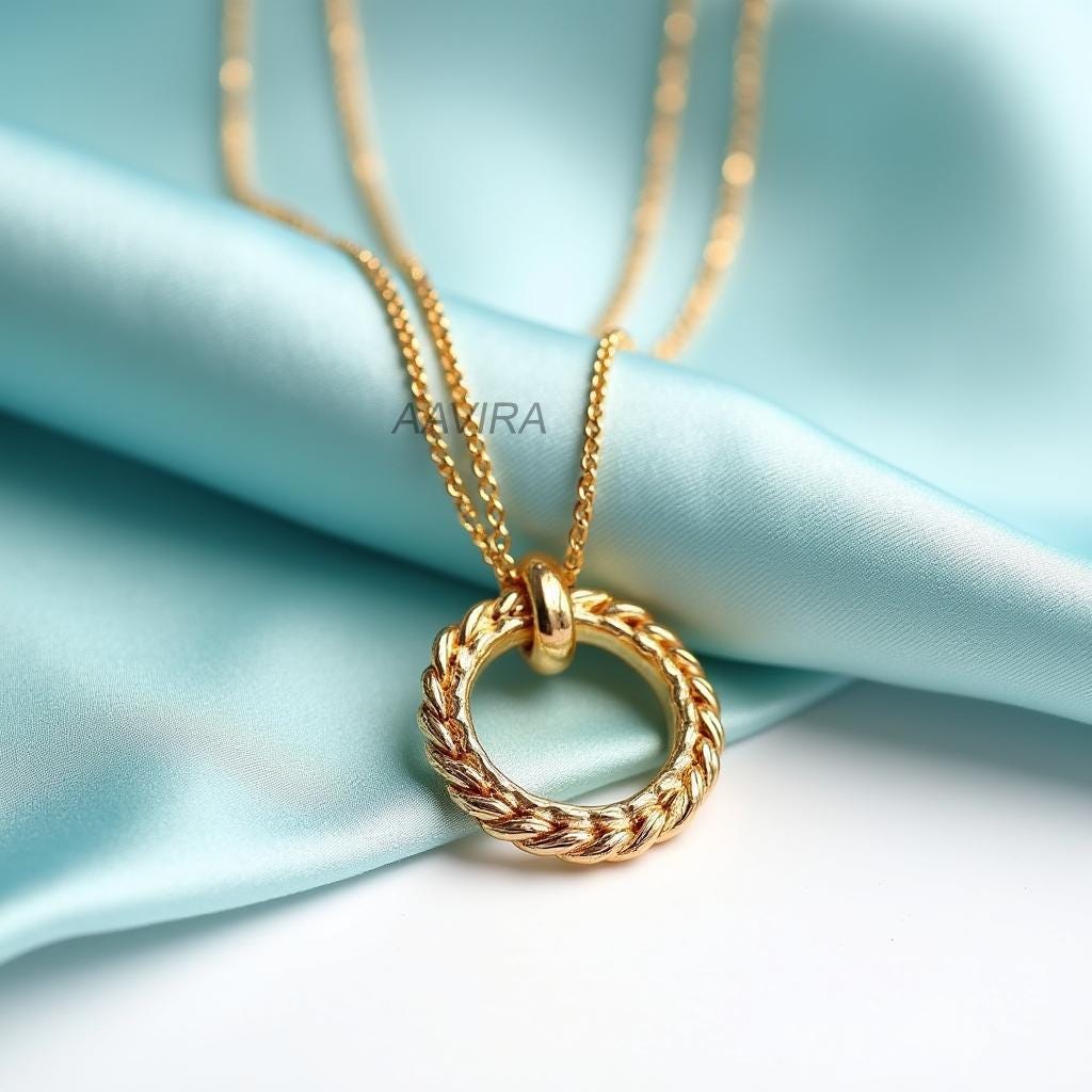 Delicate Dainty Circle Necklace, Eternity Circle Pendant, Interwined Circles Necklace for Women, Circle Necklace, Friendship Love Necklace