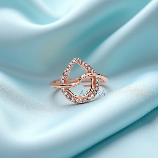 Pear shape Moissanite Diamond Ring For Women, Teardrop Shape Ring, Diamond Engagement Wedding Ring,  Everyday Anniversary Gift for Her