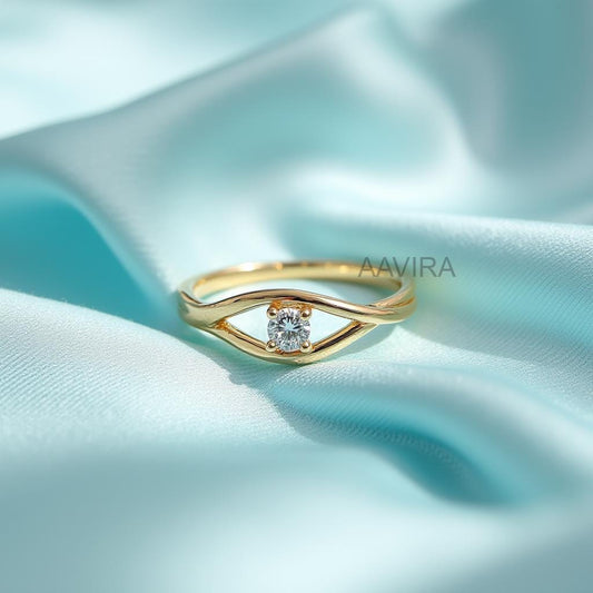 Solitaire Diamond Ring, Moissanite Engagement Ring, Dainty Promise Ring, 14k Gold Unique Diamond Ring, Proposal Ring, Anniversary Gift
