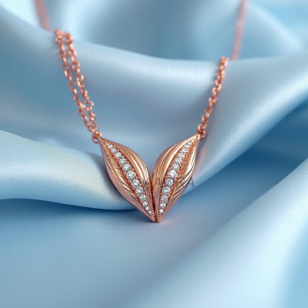 Minimalist Nature Pendant | Pave Pendant Delicate Bridal Jewelry | Everyday Jewelry | Dainty Leaf Jewelry | Gift for Her, Wife, Girlfriend